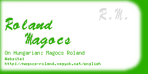 roland magocs business card